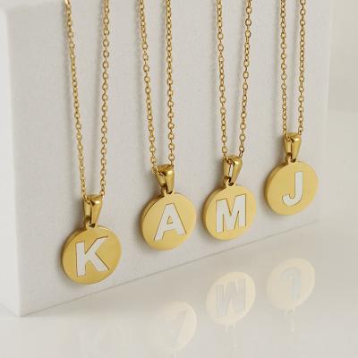 China Europe And America Gold Filled Minimalist Jewelry Letter Wedding Party Pendant Necklace For Men Women Couple for sale