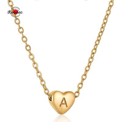 China 2022 Europe and America Gold Chain Gold Chain Heart Initial Letter Wedding Dangle Women's Mother's Day Necklace Gift for sale