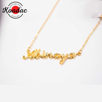 China Romantic Fashion 18k Gold Plated Custom Name Chain Necklaces For Women Personalized 925 Silver Pendants Jewelry for sale