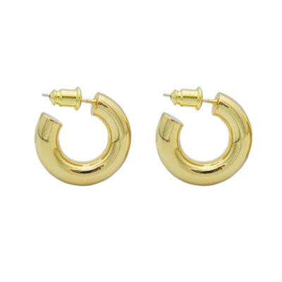 China 2022 New CLASSIC Hot Selling Fashion Unique Chic Unique 18K Gold Plated Round Circle Loop Earings For Women 2021 for sale