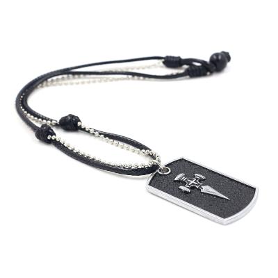 China Wholesale Trendy Spot Boys Accessories Customized Alloy Cross Hanging Pendant Handmade Necklaces For Men for sale