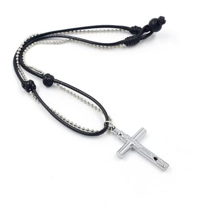 China 2021 New Boys Jewelry Creative Handmade Cross Whistle Accessories Religious Pendant Necklaces For Men for sale