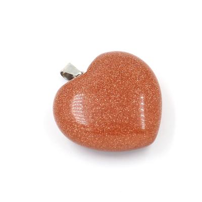 China Wholesale FASHIONABLE DIY Heart-Shaped Stoneware Pendant Necklace Jewelry Accessories Trimmings 3x3cm for sale