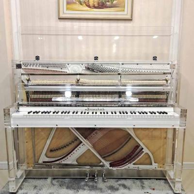 China Mechanical CU-125 Professional family performance transparent crystal upright Acoustic piano for sale