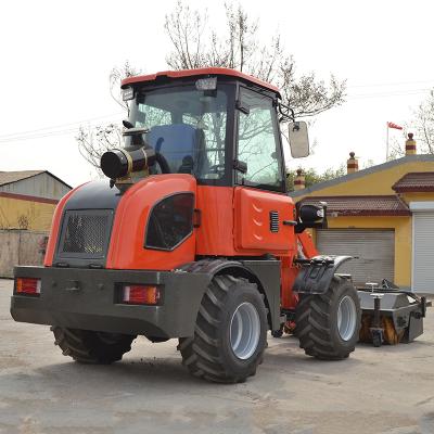 China Building material stores 1 ton multi-function small wheel backhoe loader with optional attachments for sale for sale