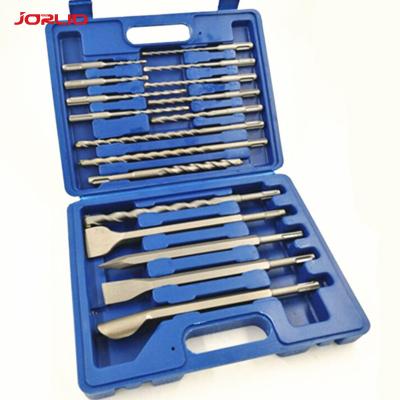 China Masonry Drilling 17pcs Chisel SDS Plus Rotary Hammer Bit Set Power Tool Accessories Hole Cutter Kits for sale