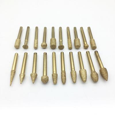 China 20pcs Factory Hard-welding Diamond Grinding Drill Bit Carbide Milling Cutter Dremel Rotary Polishing Abrasive Diamond Grinding Drill Bit for sale