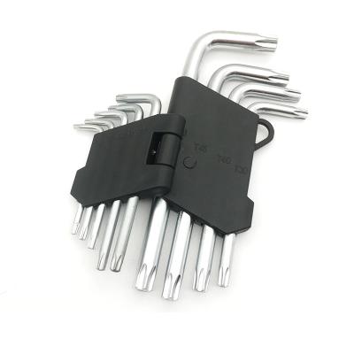 China 9pcs Wood Drilling Hex Key Allen Wrench Set Torx Kit Repair Screwdriver Reinforced Hand L-shaped Tool for sale