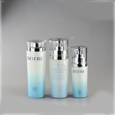 China High quality cheap personal care glass jars /cosmetic cream bottles with lotion pumps for sale