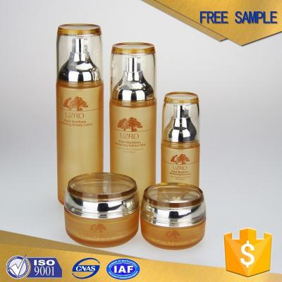 China Eco-friendly Series Hot Selling Glass Bottles Cosmetic Bottles With Pump And Cream Jars for sale