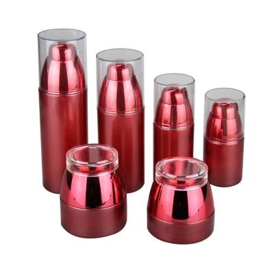 China Personal care glass bottle with 100ml/80ml/40ml lotion pump can be complete set with jars for sale