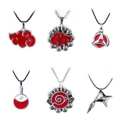 China Custom Akatsuki Uzumaki's Other Japanese Red Cloud Lilangda Anime Kakashi Cosplay Pendant Necklace for sale