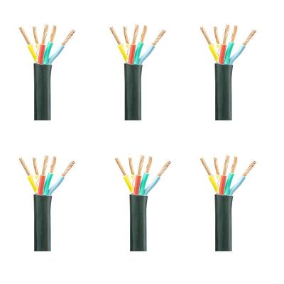 China Power Black Polyoxyethylene Soft Sheath Electric Wire Rvv 3+1 Core Copper Soft Wire Equipment Power Cord for sale