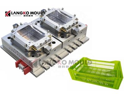 China Steel Experienced 2 Cavity Plastic Vegetable Fruit Stacking Crate Molds Company China for sale