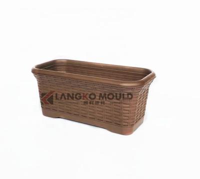 China Plastic Injection Rattan Plastic Flower Pot Molds Manufacturer in Taizhou for sale