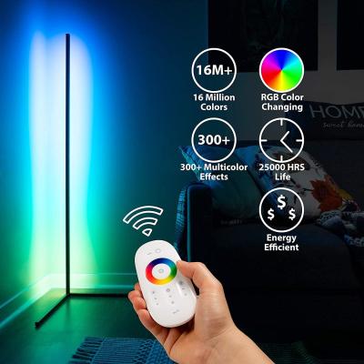 China Style Minimalist RGB Floor Lamp RGBW Color Changing Floor Mood Light For Living Room Bedroom Office for sale