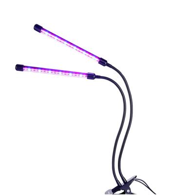 China Seed Starting LED 4 Heads Plant Light With Flexible Clip Type USB Remote Control 5V 40W LED Hydroponic Full Spectrum Greenhouse Grow Light for sale