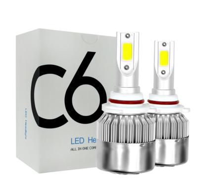 China Residential super bright C6 H1 H3 led auto headlight bulbs H4 H7 H11 9005 retrofit car light 36w 9-36v COB high beam auto headlight for sale