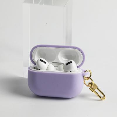 China Fashiontable popular item for soft silicone with hook snap carabiner anti-lost earphone case customizable for airpods 3 newest model for sale