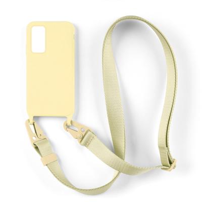 China Anti-fall Hanging Cross - Body For iPhone Eco-Friendly TPU Color Collar Phone Case With Strap Fashion For Samsung S21 Plus for sale