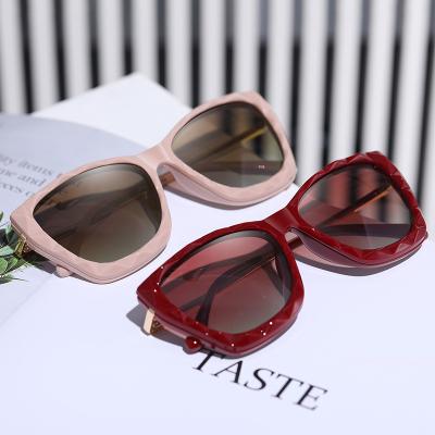 China Fashion Sunglasses 91520 Magnet Lens Set Women Anti Double Use Glass Square Frame Tr90 Light Blue Outdoor Sunglasses for sale