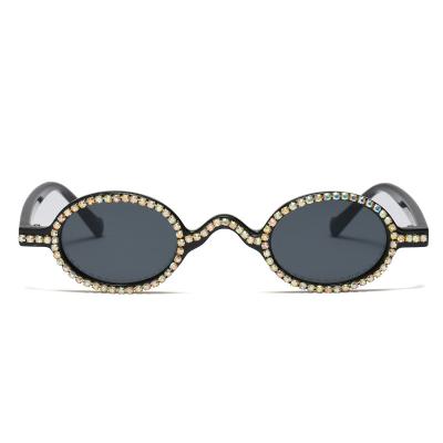 China Millisecond A97595 Diamond Flitter Sunglasses Europe and the solid female round sunglasses fashion frame rhinestone frame sunglasses for sale