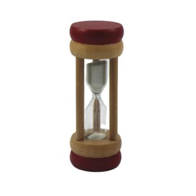 China Small Traditional Mini Round Wooden Frame Hourglass Glass Sale By Bulk 3min Hourglass Wooden Timer Make Tea Timer for sale