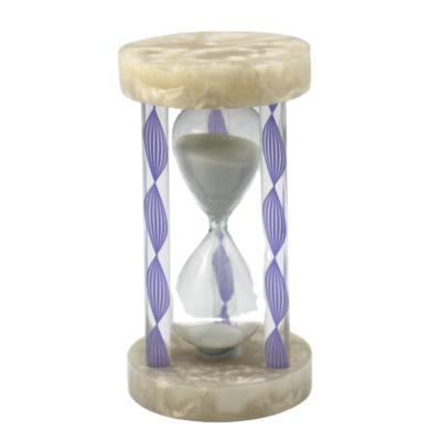 China Eco-friendly Round Marble Plastic Hourglass Manufacturers Wholesale Glass Hourglass Sand Timer Birthday Gift for sale