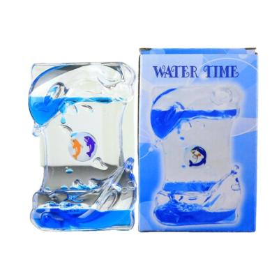 China Creative Eco-friendly Creative Fashionable Creative Desktop Timer Piece Decoration Dolphin Leak Oil Drop Oil Leak Birthday Gift for sale