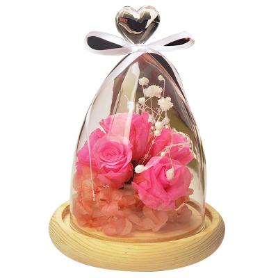 China European home decoration Europe dome landscape cover heart shape glass dome gift MINI dome special glass cover creative home glass for sale