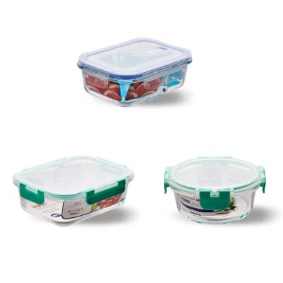 China Sustainable High Quality Glass Food Bowl Lid BPA Free Plastic Food Container for sale