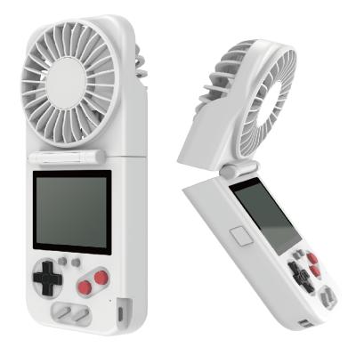 China Built-in Game Console 2 Chasedier In 1 Arcade Game Handheld Console Min Fan With 500 Classic Retro Game for sale