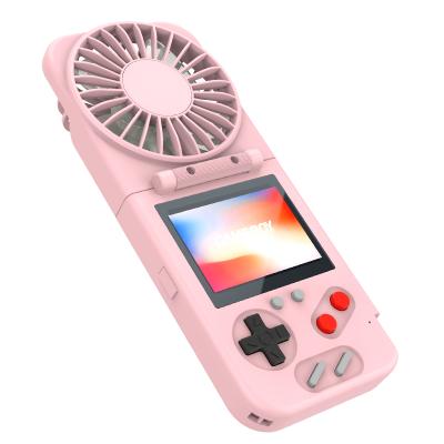 China Handy Cooling 3 Speed ​​Mini Handheld Fan Integrated With 500 In 1 Retro Video Game Player for sale