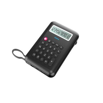 China Wholesale Multi Function 12 Digit Calculator Mobile Phone Power Bank Charger With Citizen Calculator With Charging Cable for sale