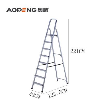 China Super Folding Folding Ladders 8 Step Aluminum Alloy Ladder For Home Use for sale