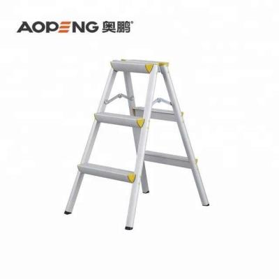 China Aopeng 3 Adjustable Step Light Portable Aluminum Step Ladder (Height) for sale