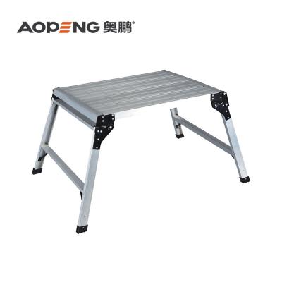 China Aopeng Folding Ladders Wash Car Safety Work Platform Portable Aluminum Folding Ladder for sale