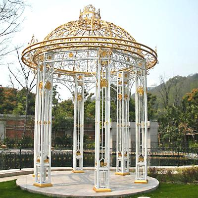 China High Quality Outdoor Vintage Wrought Iron Garden Gazebo Decorative Easily Assembled Metal Garden Gazebo for sale