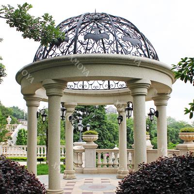 China Easily assembled luxury villa or park wrought iron pavilion, customized for rest and leisure pavilion design for sale