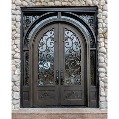 China anti robbery thermal break wrought iron door/thermal barrier wrought iron door/thermo block wrought iron door for sale