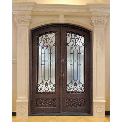 China Anti-theft Wrought Iron Security Door For Home Metal Front Entrance Iron Door Designs For House for sale