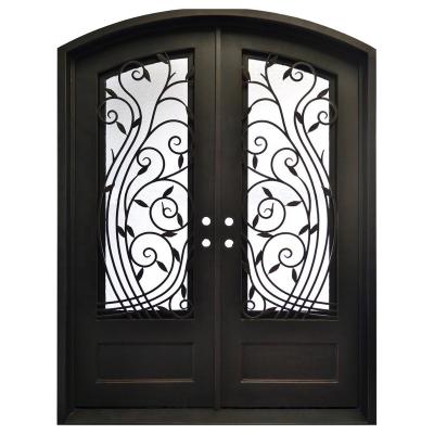 China Best Selling Anti-theft Iron Pipe Gate Double Door Main Design for sale