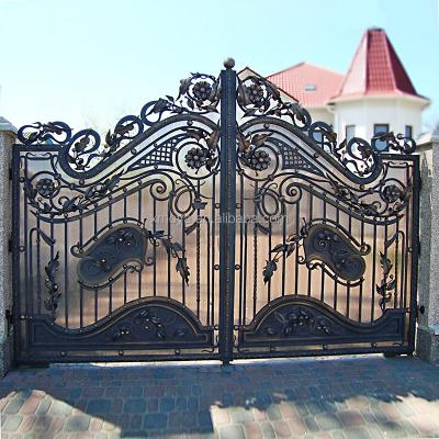 China European European style modern house iron gate designs basic /front entrance wrought iron track for villa for sale