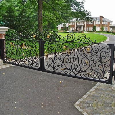 China Modern Indian House Wrought Iron Main Gate Designs Simple Front Door Swing Security Metal Aisle Gate Grill Design for sale