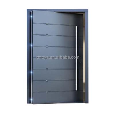 China Flat Exterior Safe Steel Design Entry Pivot Door Wrought Iron Fancy Metal Entry Doors Modern Anti-theft Security Door for sale