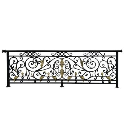 China Easily Compile Wrought Iron Modern Outdoor Balcony Metal Railing Fence Decorative Design for sale