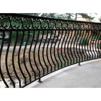 China Home Curved Wrought Iron Balcony Railings for sale