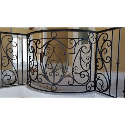 China Modern Modern Balcony Wrought Iron Fencing Decorative Wrought Iron Stair Railing for sale