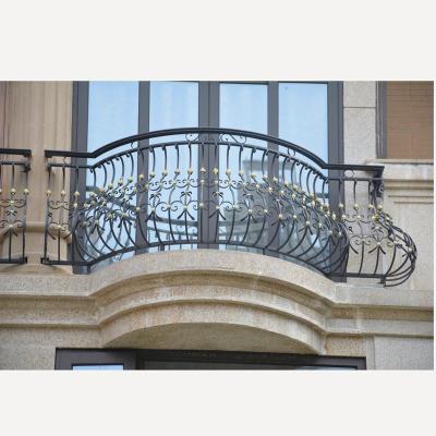 China Easily compile balcony steel metal galvanized fence designs for villa luxury wrought iron fence price for sale