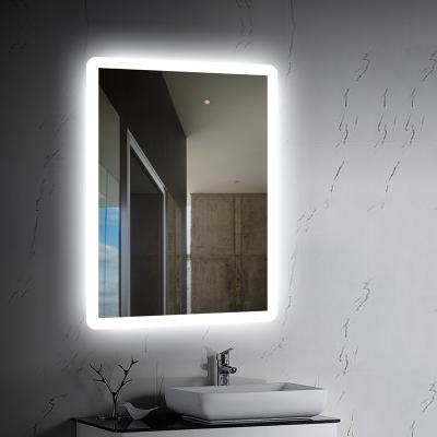 China U lighted l ETL CE custom waterproof illuminated backlit bathroom wall mirror with led light for sale